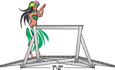 7' light pedestrian bridge