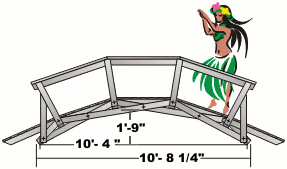 10' span light pedestrian bridge