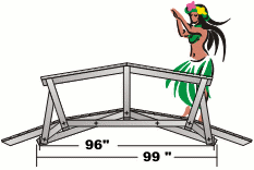 8' span light pedestrian bridge
