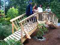 pressure treated foot bridge