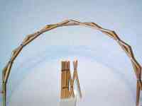 Wooden semicircular folding arch