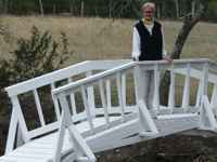 20ft. wooden arch bridge