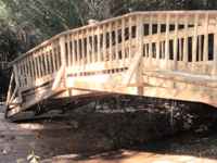 30ft. wooden arch bridge