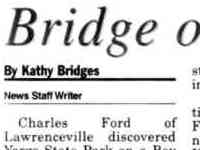 30ft. wooden arch bridge