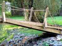 30ft. wooden arch bridge
