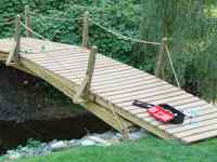 30ft. wooden arch bridge
